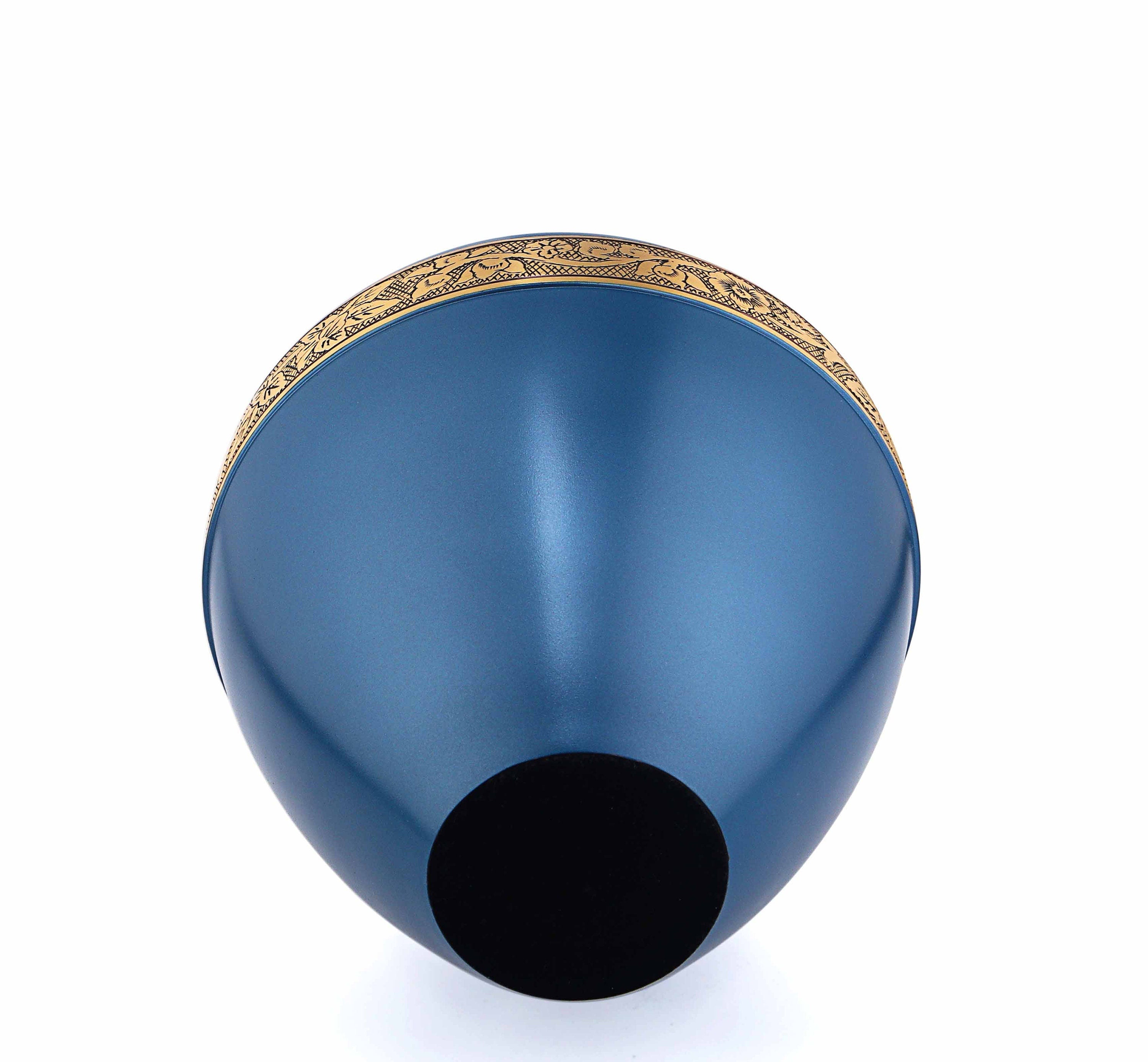 Glorious Golden Blue Adult Cremation Urn for Human Ashes - Cremation Urn - Can be Personalized - Memorial Urn - Urn for Ash - Keepsake Urn