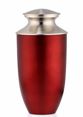 Red Adult Brass Urn