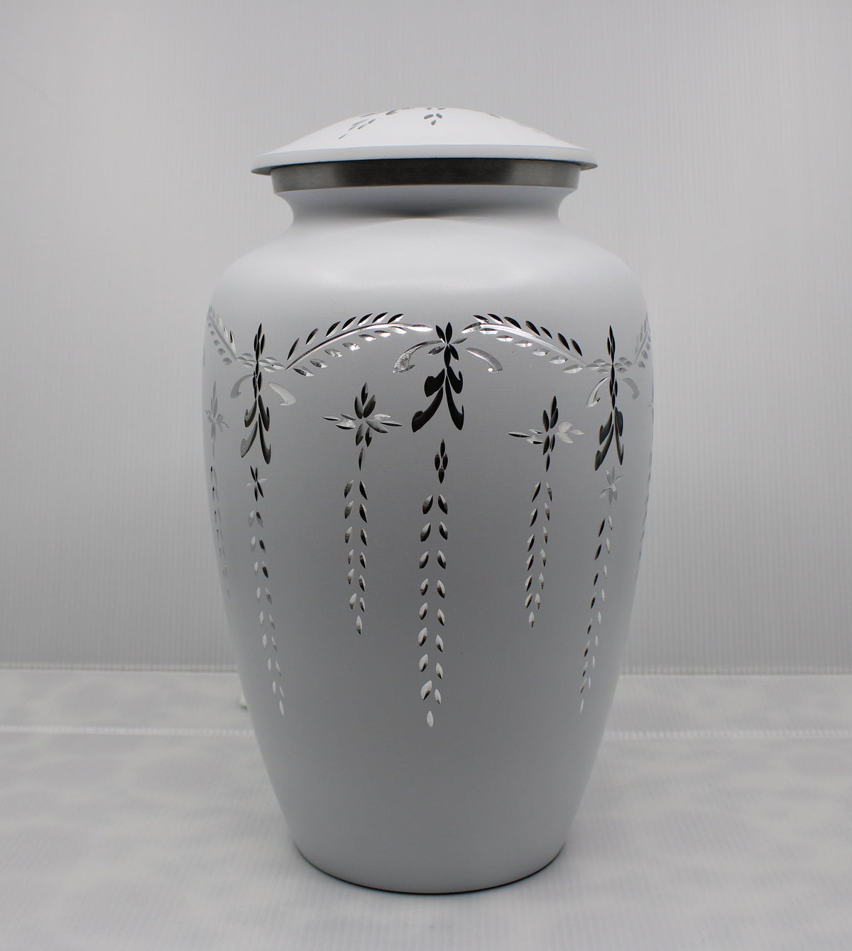 White / Blue / Pink Diamond Engraved Urn