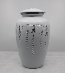 White / Blue / Pink Diamond Engraved Urn