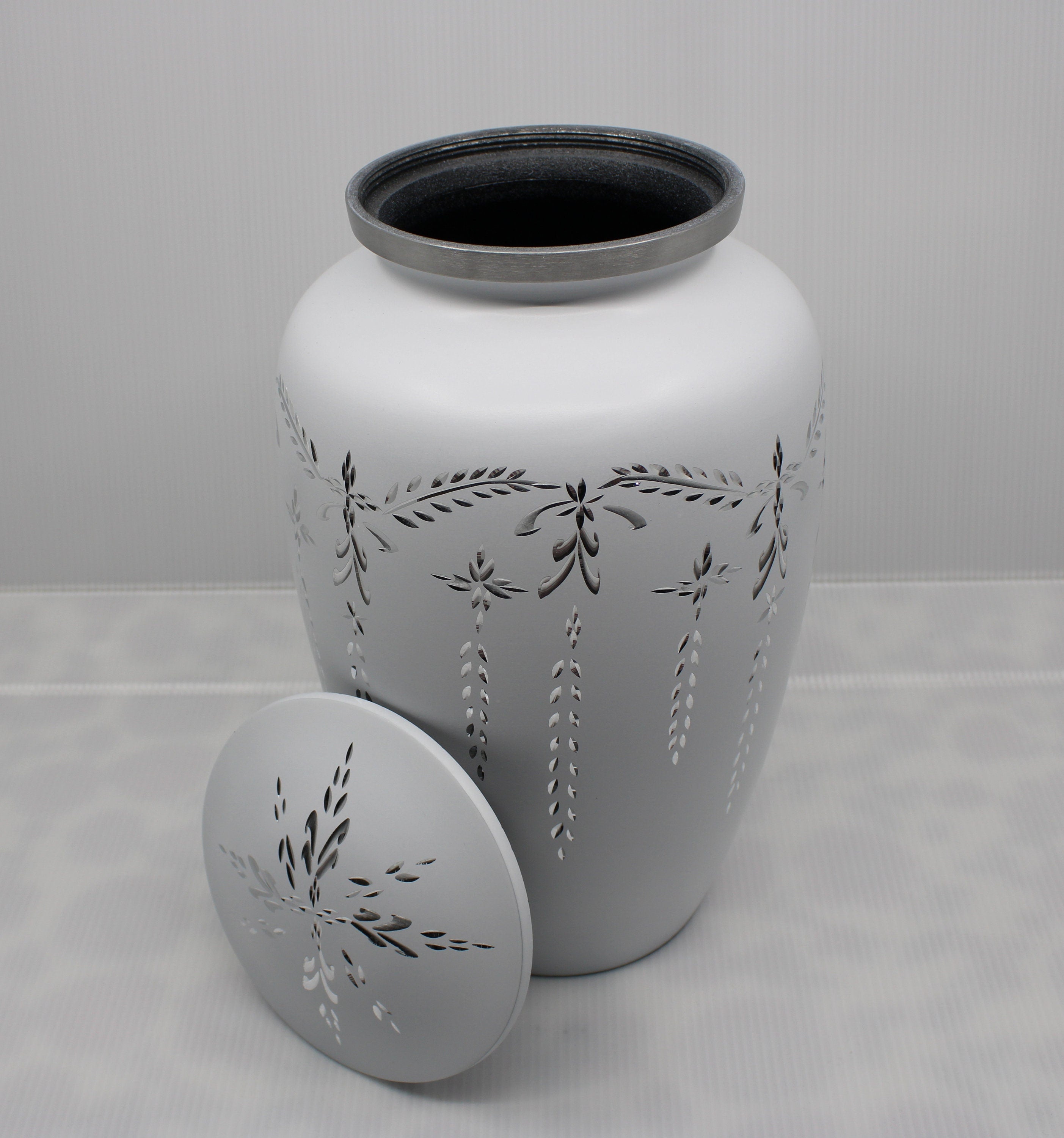 White / Blue / Pink Diamond Engraved Urn