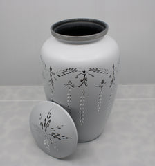 White / Blue / Pink Diamond Engraved Urn