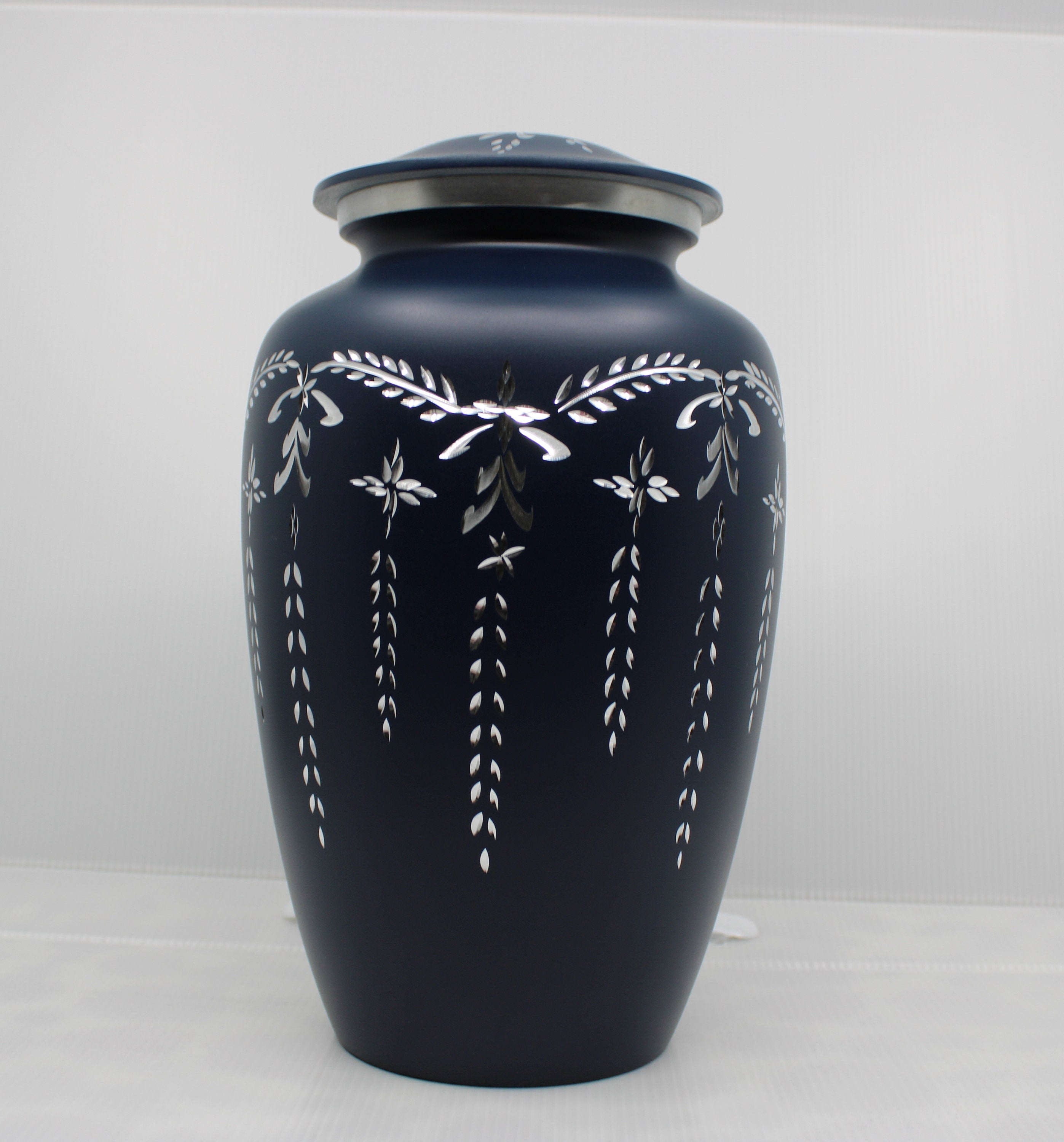 White / Blue / Pink Diamond Engraved Urn