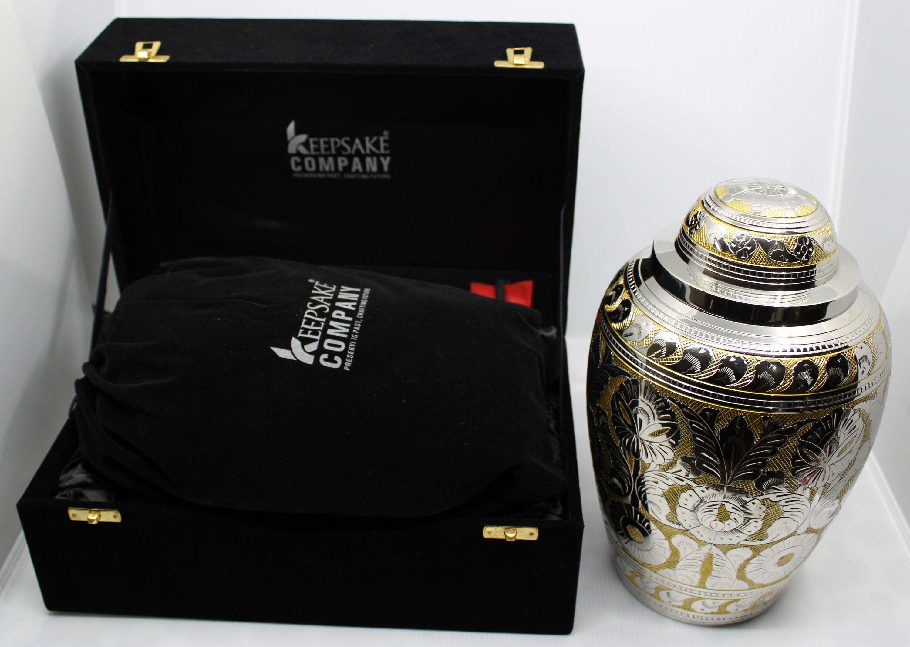 Gold  & Silver Brilliant Adult Urn