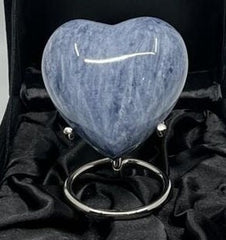 Keepsake Company's Heart Shaped Urns in grey colour with Stand and Box for Human Ashes - Perfect for Adults & Infants