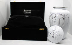 White / Blue / Pink Diamond Engraved Urn