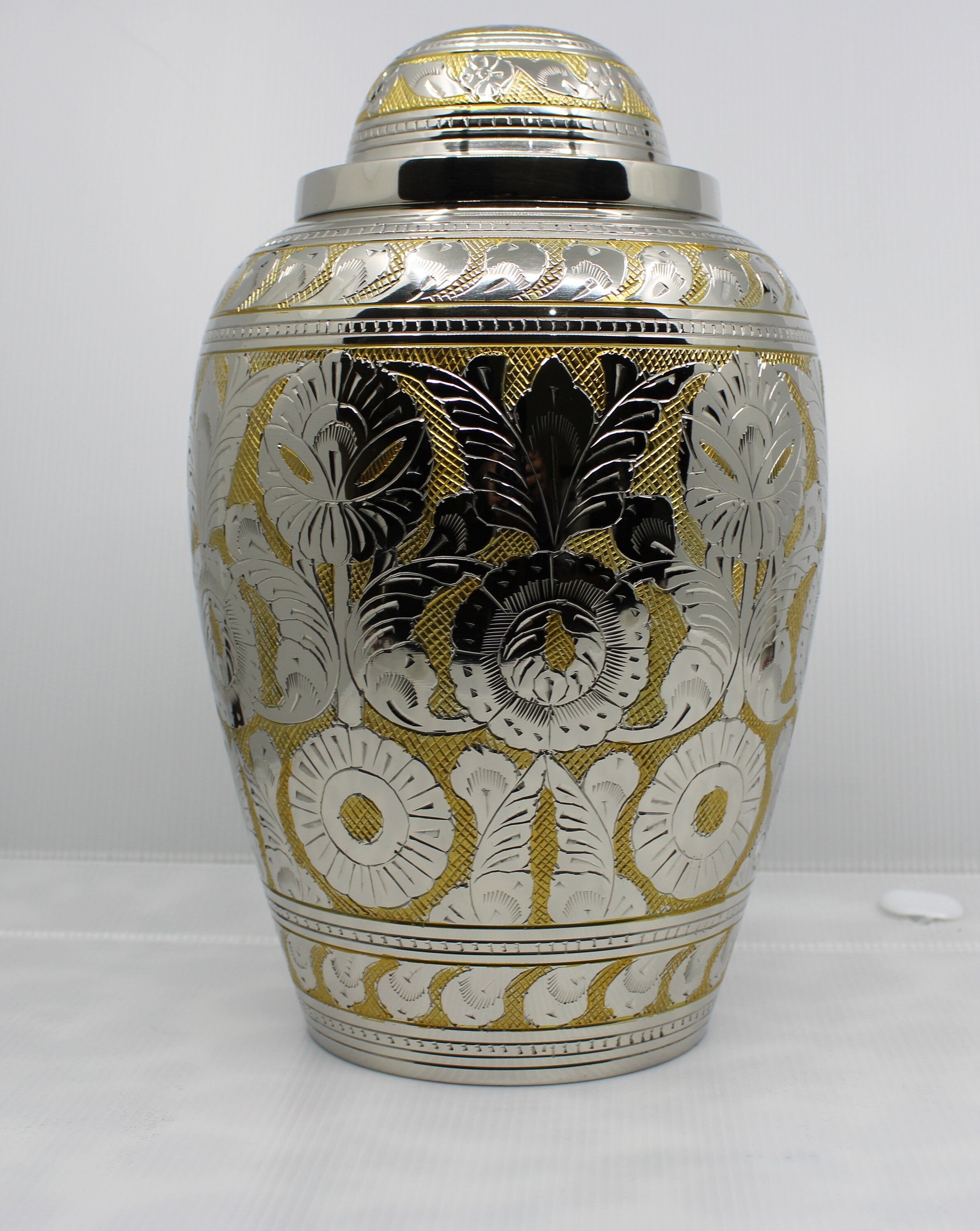 Gold  & Silver Brilliant Adult Urn