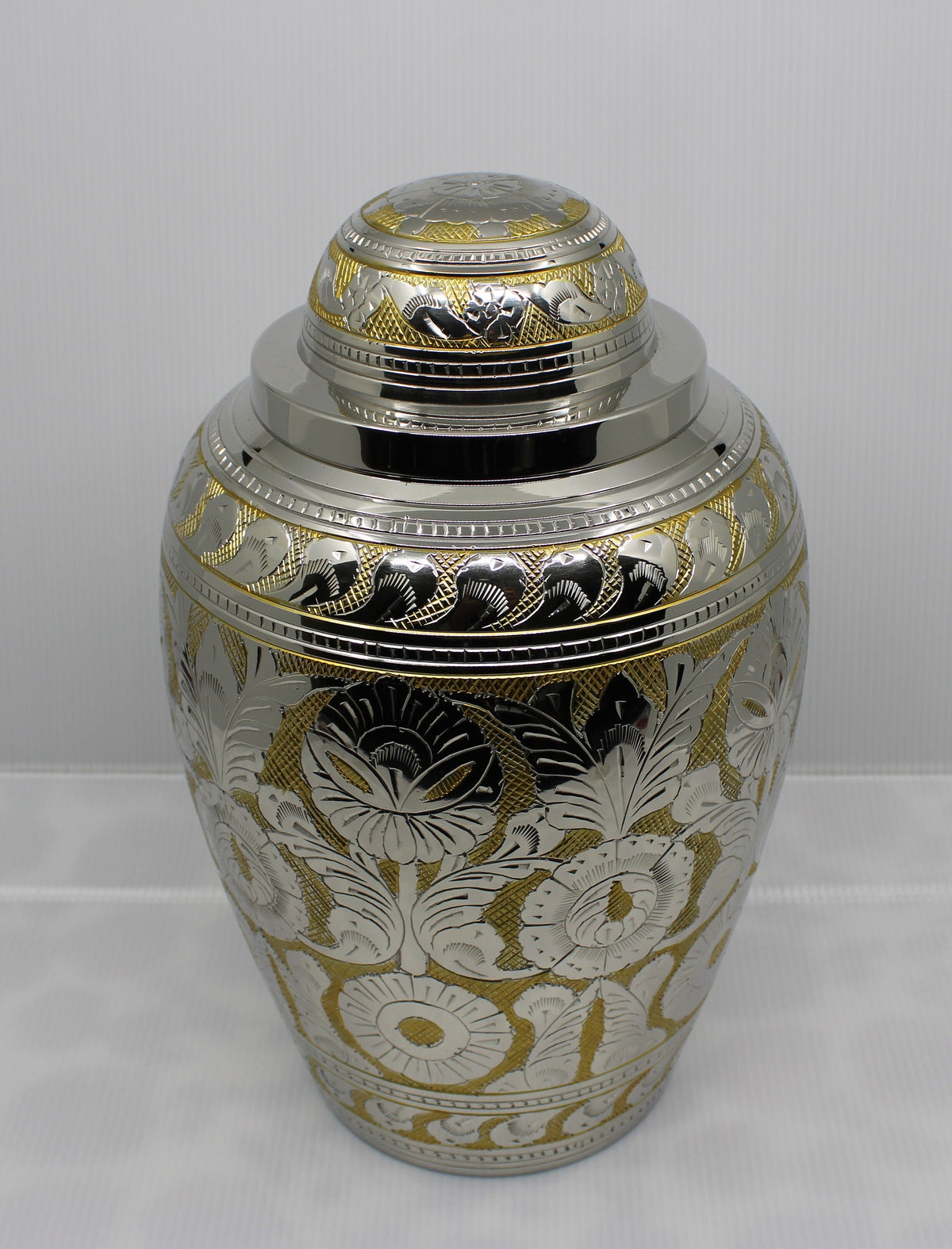 Gold  & Silver Brilliant Adult Urn