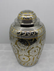 Gold  & Silver Brilliant Adult Urn