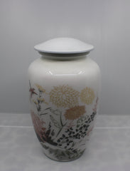 White butterfly flowers Adult Urn - Cremation Urns for Adult Ashes - Urns for Ashes Adult Male - Urn - Urns for Human Ashes - Decorative Urn