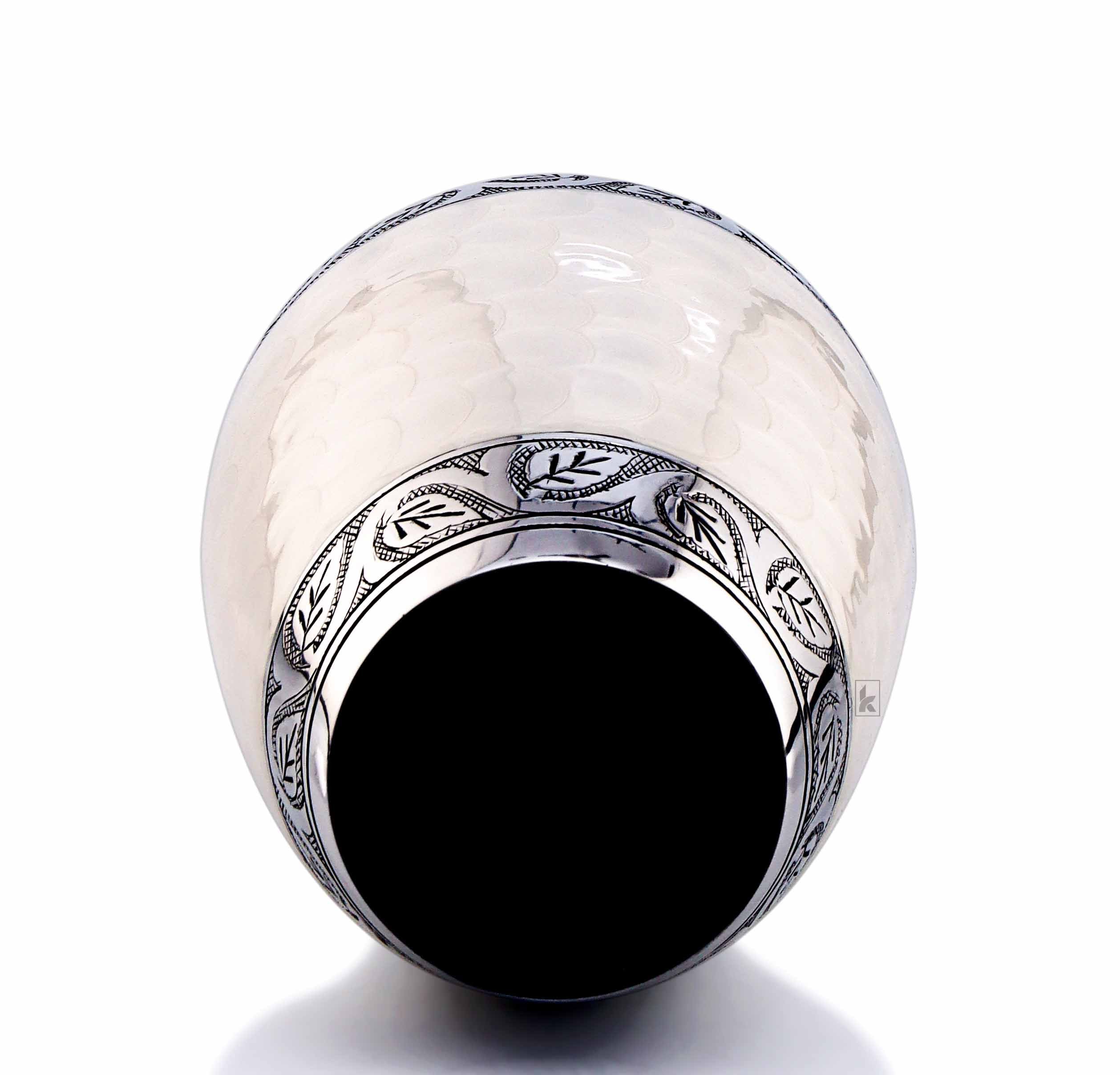 White Enameled Cremation Urn for Adult Ashes / Urns for Ashes Adult Male / Can be Engraved from Keepsake Company