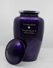 Purple Adult Urn / Can be Engraved / Full size Urn for Human Ashes from Keepsake Company