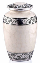 White Enameled Cremation Urn for Adult Ashes / Urns for Ashes Adult Male / Can be Engraved from Keepsake Company