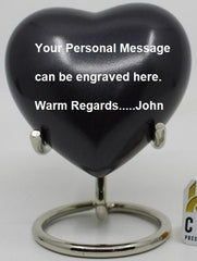 Personalized Heart Urn /small urns for human ashes / Keepsake Urn for Human ashes/ Mini Urn for Human Ashes from Keepsake Company