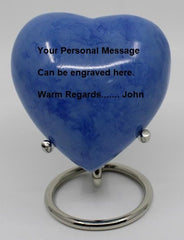 Keepsake Company's Heart Shaped customisable / Engravable Urns for Human Ashes - Perfect for Adults & Infants