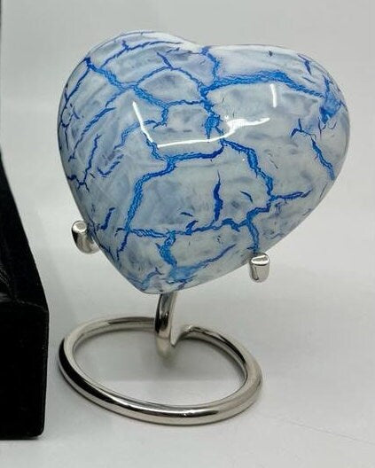 Keepsake Company's HOT Heart Shaped Urn in cloud Design with  for Human Ashes - Perfect for Adults & Infants