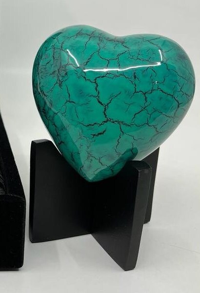 Keepsake Company's Heart Shaped Urn in Green color for Human Ashes - Perfect for Adults & Infants