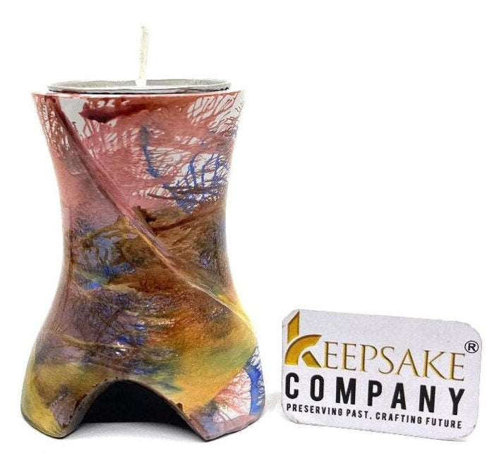 Keepsake Company's Tealight Cremation Urn in multi color design