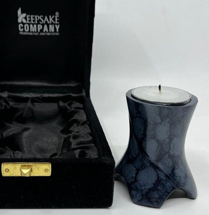 Keepsake Company's Tealight Cremation Urn in Dark Cloud design