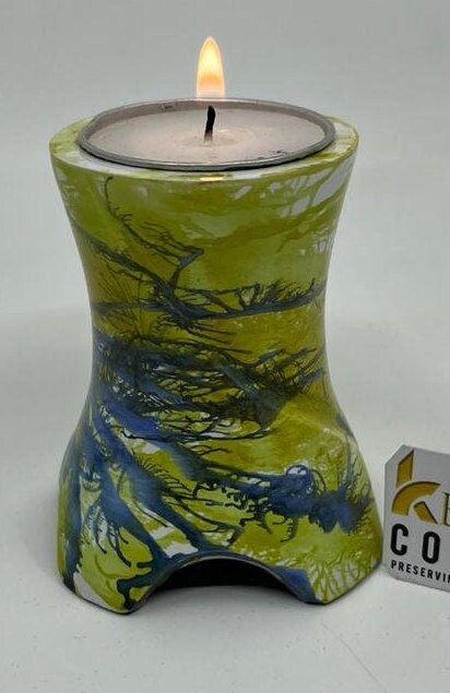 Keepsake Company's Tealight Cremation Urn in multi color