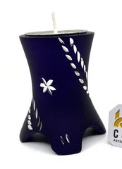 Keepsake Company's Tealight Cremation Urn in gracious Aubergine   color and sparkling engraving design