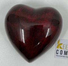 Keepsake Company's Heart Shaped Urns in Red colour for Human Ashes - Perfect for Adults & Infants