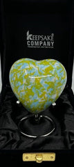 Keepsake Company's Heart Shaped Urn in multicolor for Human Ashes - Perfect for Adults & Infants