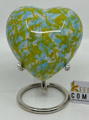 Keepsake Company's Heart Shaped Urn in multicolor for Human Ashes - Perfect for Adults & Infants