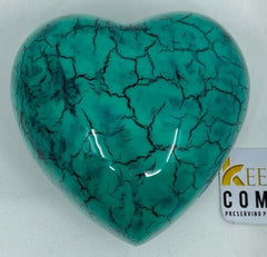 Keepsake Company's Heart Shaped Urn in Green color for Human Ashes - Perfect for Adults & Infants