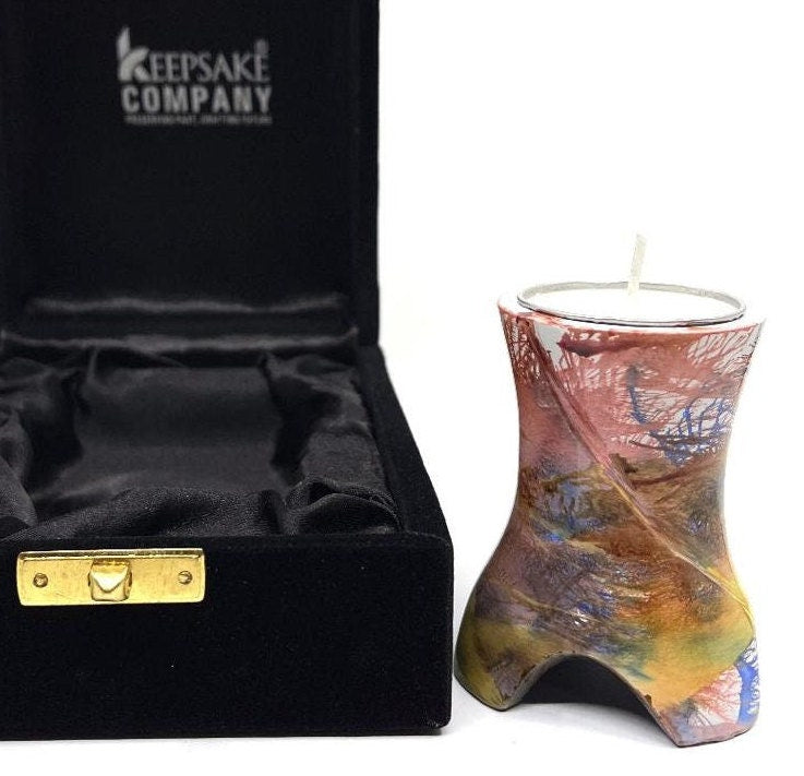 Keepsake Company's Tealight Cremation Urn in multi color design