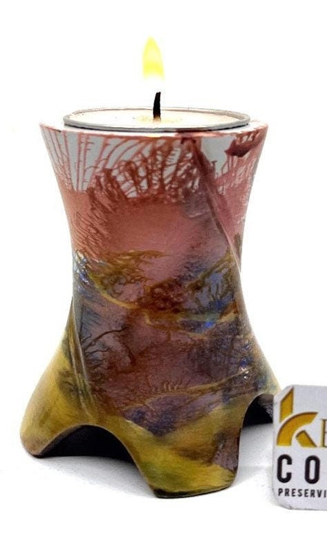 Keepsake Company's Tealight Cremation Urn in multi color design