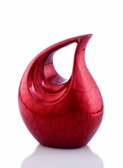 Red Teardrop Adult Cremation Urn For Human Ashes - Can be Engraved in Different Color from Keepsake Company