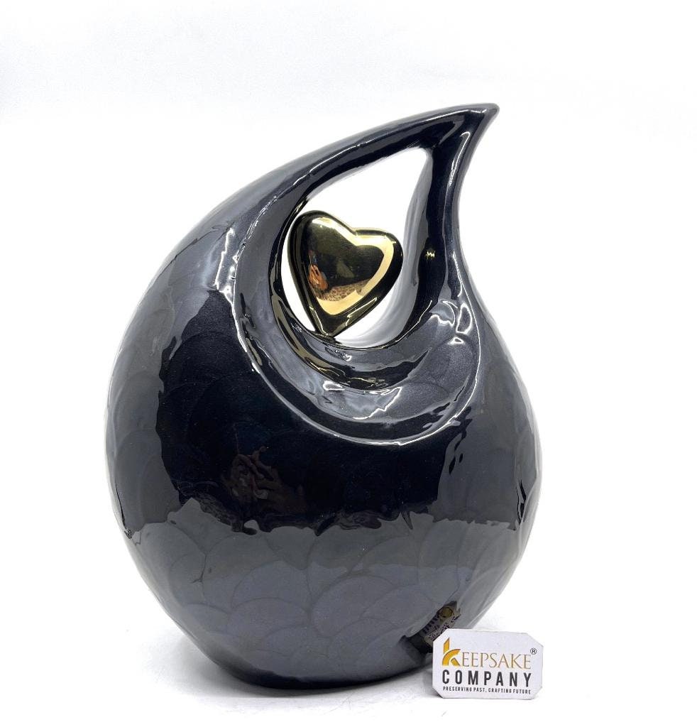 Black Pearl Cremation Urns for Adult Ashes - Urns for Human Ashes Adult Female - Urns for Ashes Adult Male - Urn - Urns from Keepsake Comp.