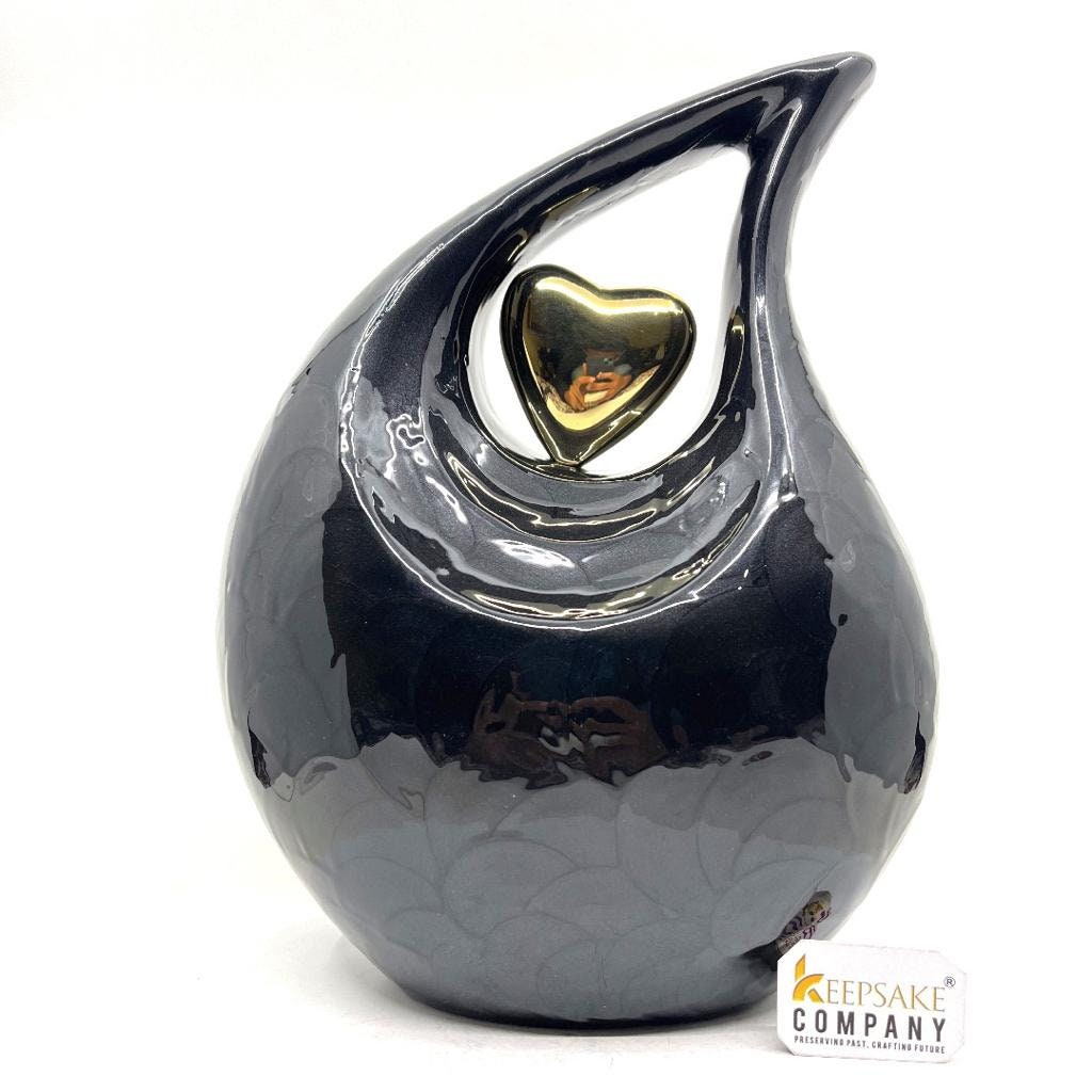 Black Pearl Cremation Urns for Adult Ashes - Urns for Human Ashes Adult Female - Urns for Ashes Adult Male - Urn - Urns from Keepsake Comp.