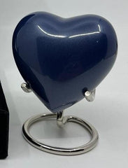 Heart Urn in Blue Colour / Small Urns for Human Ashes / Mini Urns for Humar Ashes from Keepsake Company