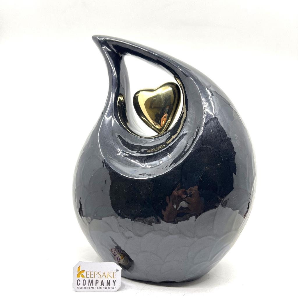 Black Pearl Cremation Urns for Adult Ashes - Urns for Human Ashes Adult Female - Urns for Ashes Adult Male - Urn - Urns from Keepsake Comp.