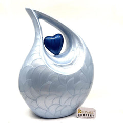 Light Blue Teardrop Cremation Urns for Ashes Adult Male - Urns for Human Ashes - Urn - Cremation Urn - Funeral Urns from Keepsake Company