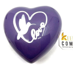 Keepsake Company's Heart Shaped Dove of Peace Engravable/ Cstomised Urns - Perfect for Adults & Infants