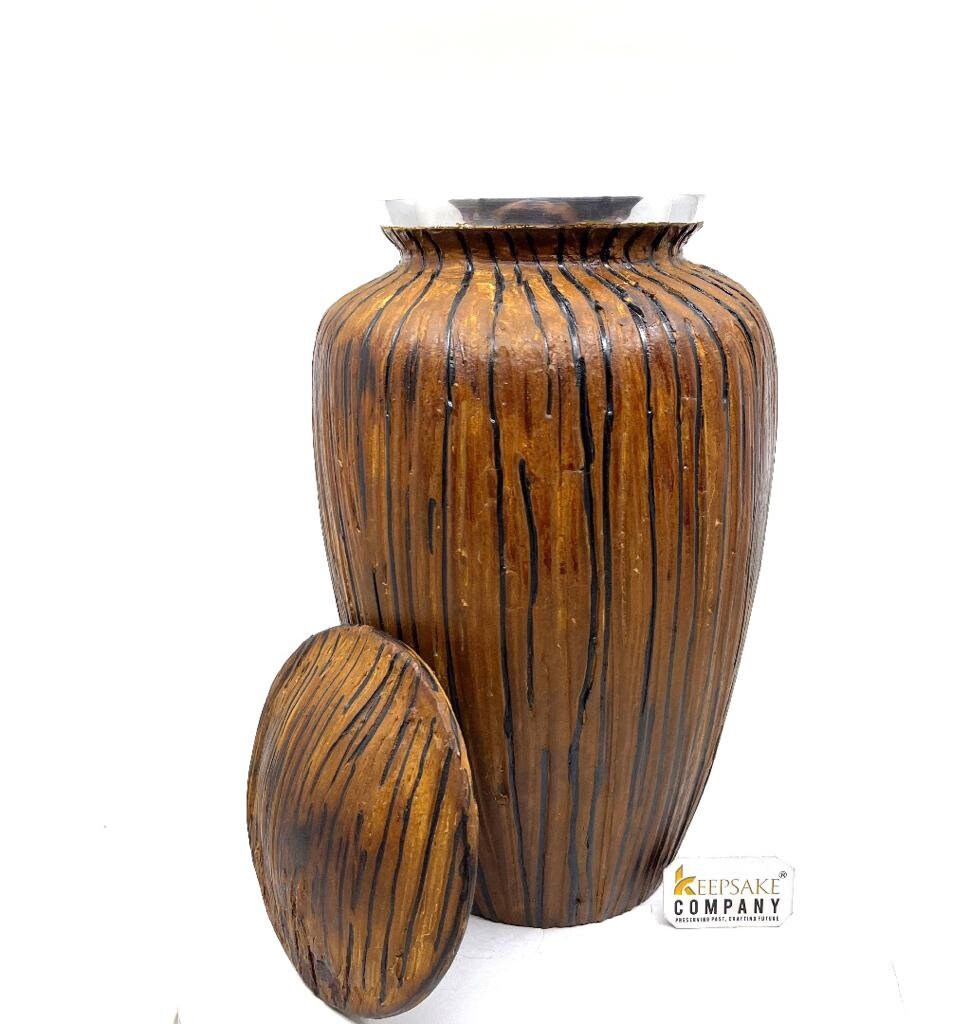 Wooden finish Adult Cremation Urn for Human Ashes - Cremation Urn - Can be Personalized - Memorial Urn - Urn for Ash - Keepsake Urn