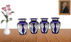 Purple Small Urns for Human Ashes - Mini Urns for Human Ashes - Keepsake Urns for Human Ashes - Mini Urn - Mini Keepsake Urns ( Set of 4)