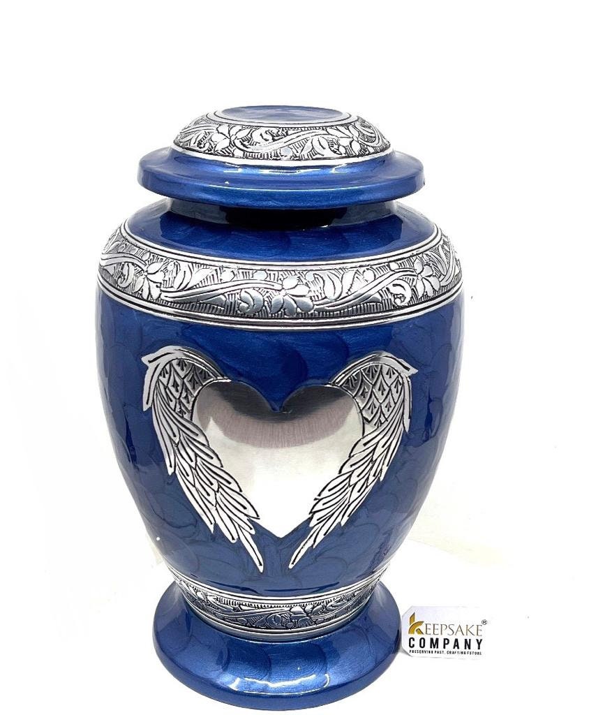 Navy / Dark Blue Cremation Urns for Adult Ashes - Urns for Human Ashes - Urns for Ashes Adult Male - Urn - Decorative Urns - Burial Urn