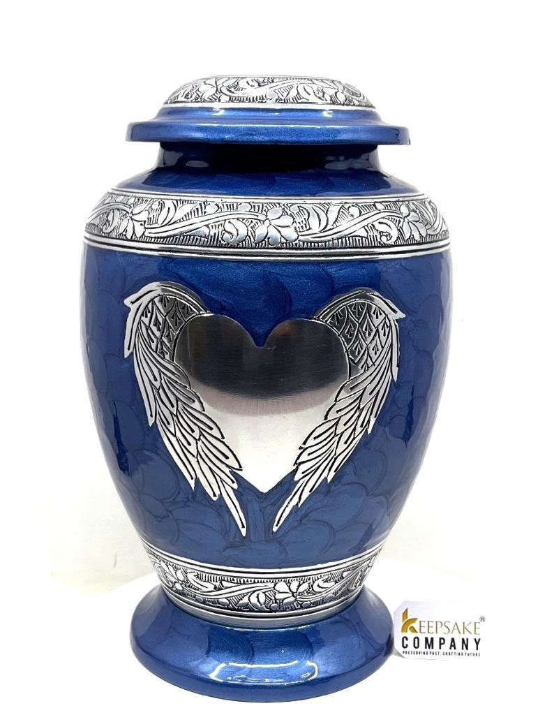 Navy / Dark Blue Cremation Urns for Adult Ashes - Urns for Human Ashes - Urns for Ashes Adult Male - Urn - Decorative Urns - Burial Urn