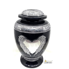 Black Personalized Urn - Urn for Ashes - Cremation Urns - Keepsake Urns - Urns For Human Ashes - Urns for Ashes - Funeral Urn - Memorial Urn