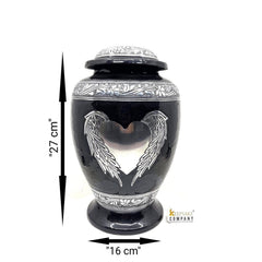 Black Personalized Urn - Urn for Ashes - Cremation Urns - Keepsake Urns - Urns For Human Ashes - Urns for Ashes - Funeral Urn - Memorial Urn