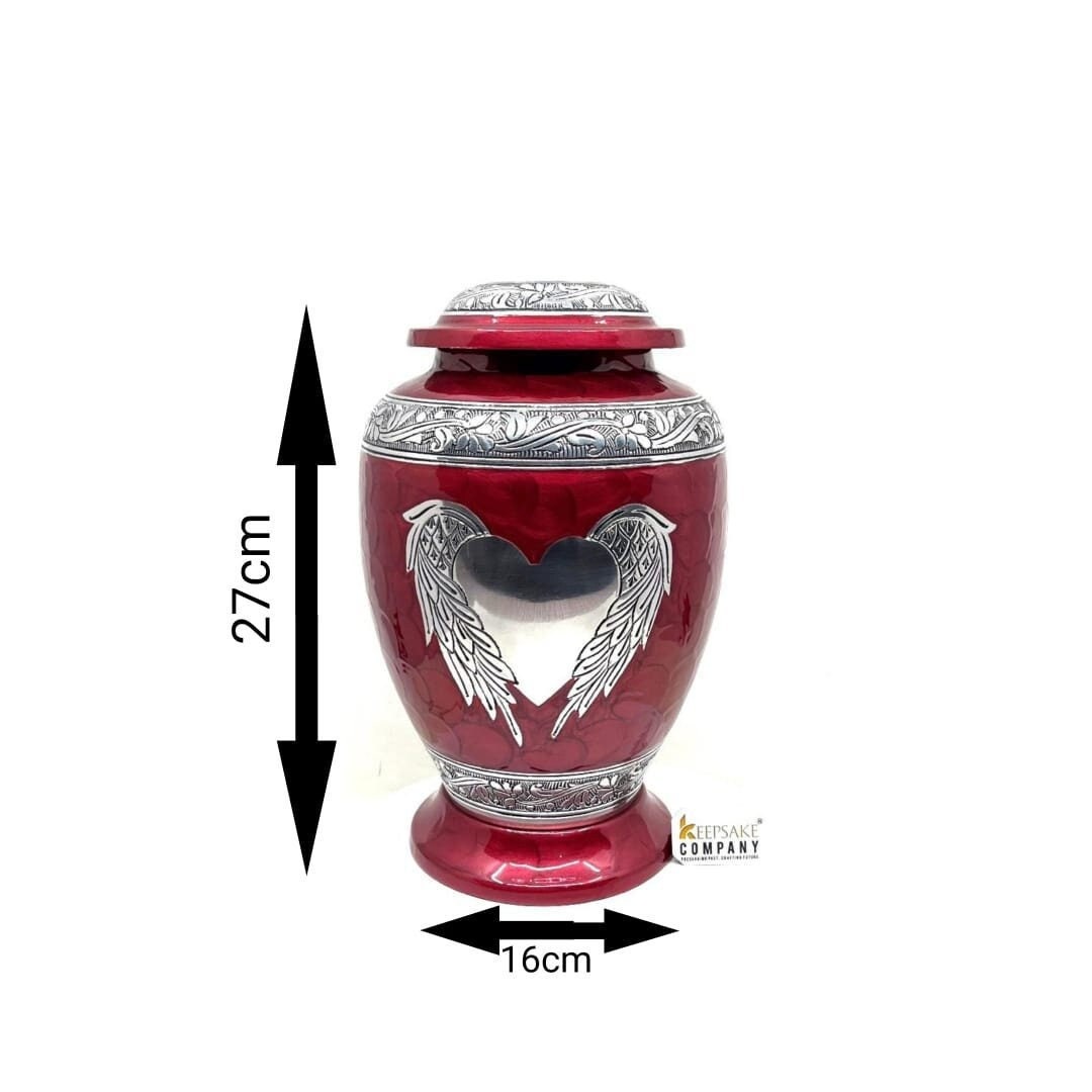 Maroon/Red Adult cremation Urn for Ashes - Urns for Human Ashes - Urn - Urns - Funeral Urn - Decorative Urn - Burial Urns from Keepsake Co.