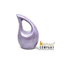 Purple teardrop mini Cremation Urn without Heart for Ashes by Keepsake Company