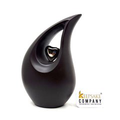 Brown Matt Teardrop Medium Urn - Decorative Urns - Medium Urns for Human Ashes (6 Inches/ 15 centimeters) height From Keepsake Company