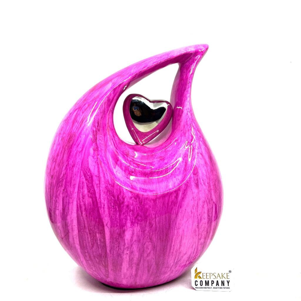 Pink White Teardrop Urns for Ashes Adult Male - Urns for Human Ashes - Urn - Cremation Urns for Adult Ashes - Ashes Keepsake - Cremation Urn