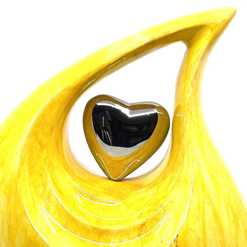 Yellow Teardrop Urns for Ashes Adult Male - Urns for Human Ashes - Urn - Cremation Urns for Adult Ashes - Ashes Keepsake - Cremation Urns