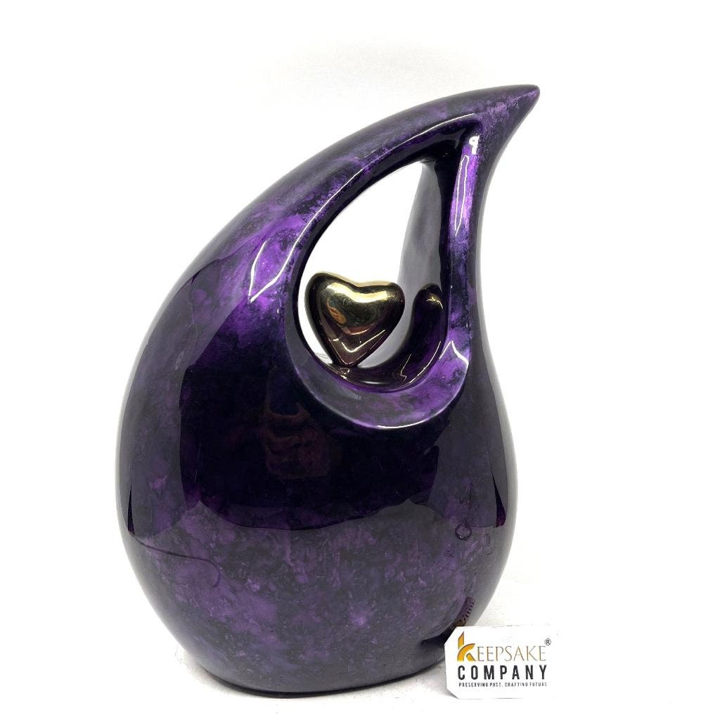 Premium Purple Black Teardrop Urns for Ashes Adult male - urns for human ashes adult female - Urn - Urns - Cremation Urns for Adult Ashes